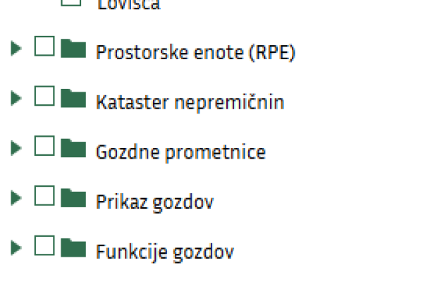 Izbira sloja v drevesu slojev