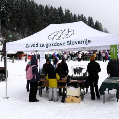 Dobro obiskana izobraževalna stojnica ZGS na Ljubnem
