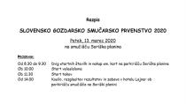 Odpovedano: Slovensko gozdarsko smučarsko prvenstvo 2020